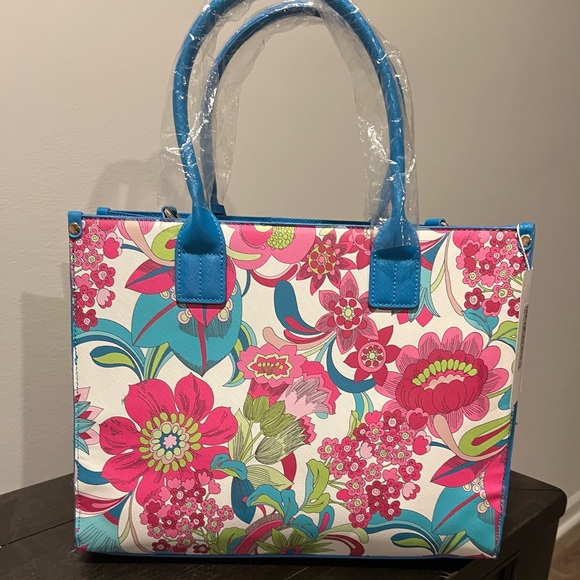 Trina Turk Printed Satchel "Floral Cloud Without Stripe” BNWT!! - Picture 5 of 11